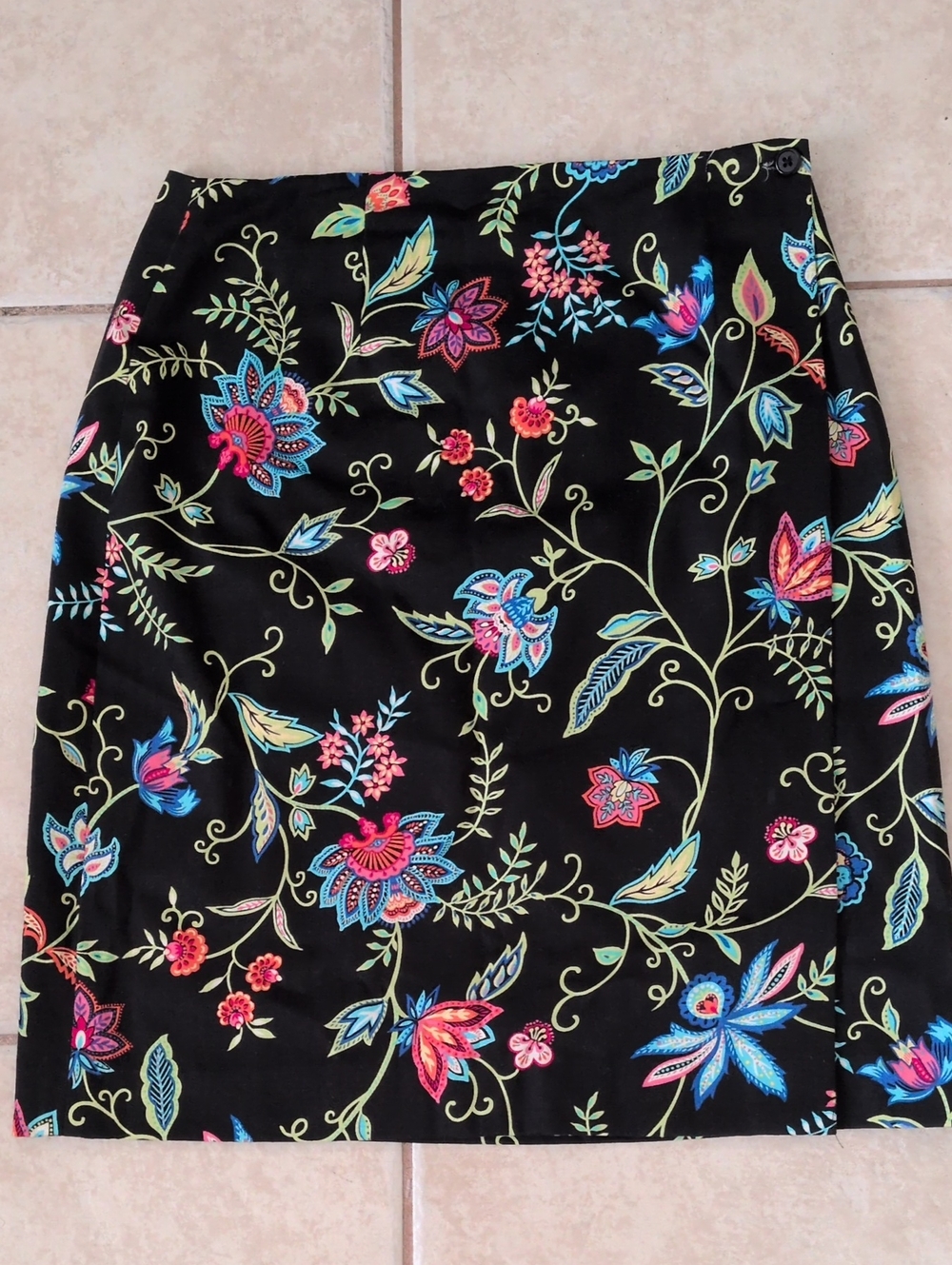 Talbots Petite Floral Wrap Skirt Size 8